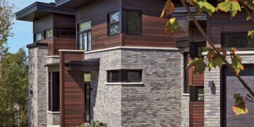 Brick cladding contemporary brique house modern briques exterior permacon maison de en houses choose board homes revêtement style